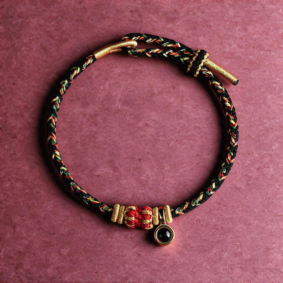 Red String Micro-Carved Chinese Zodiac Guardian Luck Protection Braided Bracelet