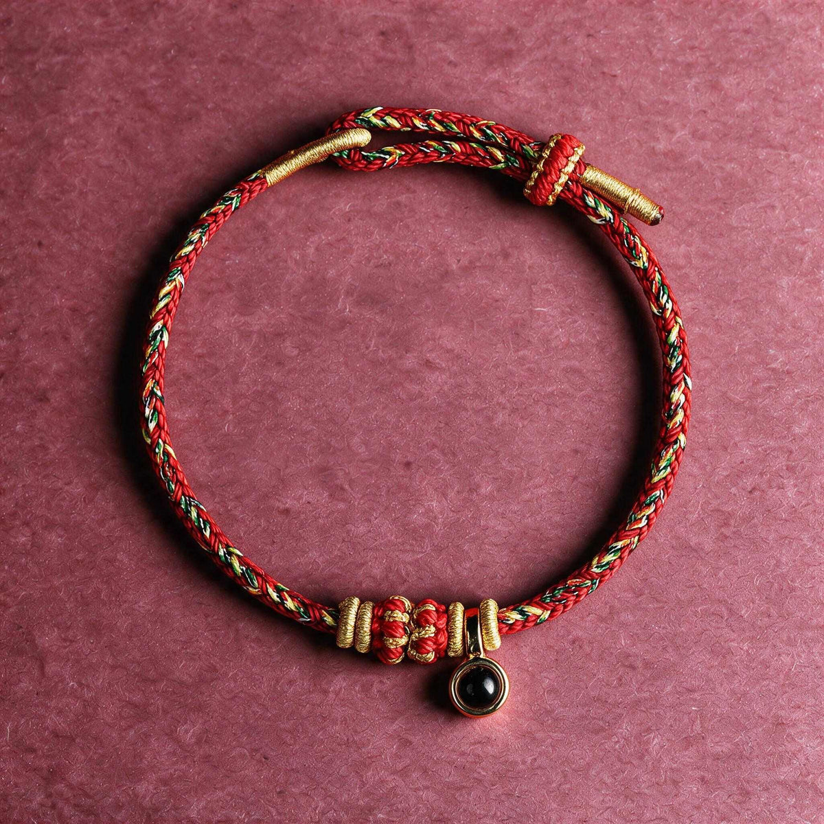 Red String Micro-Carved Chinese Zodiac Guardian Luck Protection Braided Bracelet