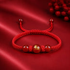 Red Agate Red String Glow-In-The-Dark Chinese Zodiac Blessing Braided Bracelet