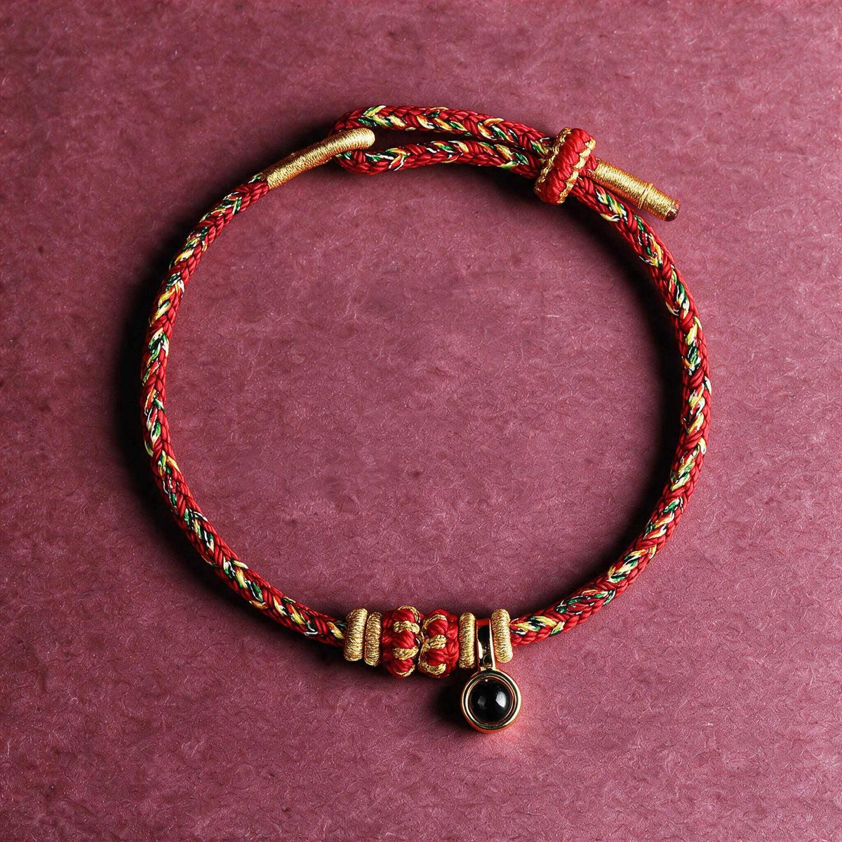 Red String Micro-Carved Chinese Zodiac Guardian Luck Protection Braided Bracelet