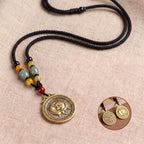 Golden Brass Chinese Zodiac Auspicious Symbol Blessing Pendant Necklace