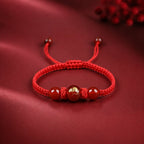 Red Agate Red String Glow-In-The-Dark Chinese Zodiac Blessing Braided Bracelet