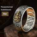 Chinese Zodiac Companion Figure Adjustable Ring