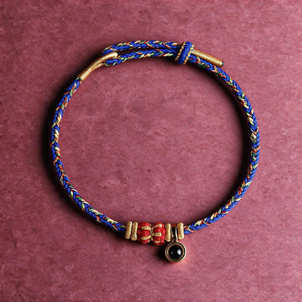 Red String Micro-Carved Chinese Zodiac Guardian Luck Protection Braided Bracelet