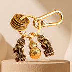Gold‐Tone Zinc Alloy Chinese Zodiac Pixiu Wealth Luck Keychain