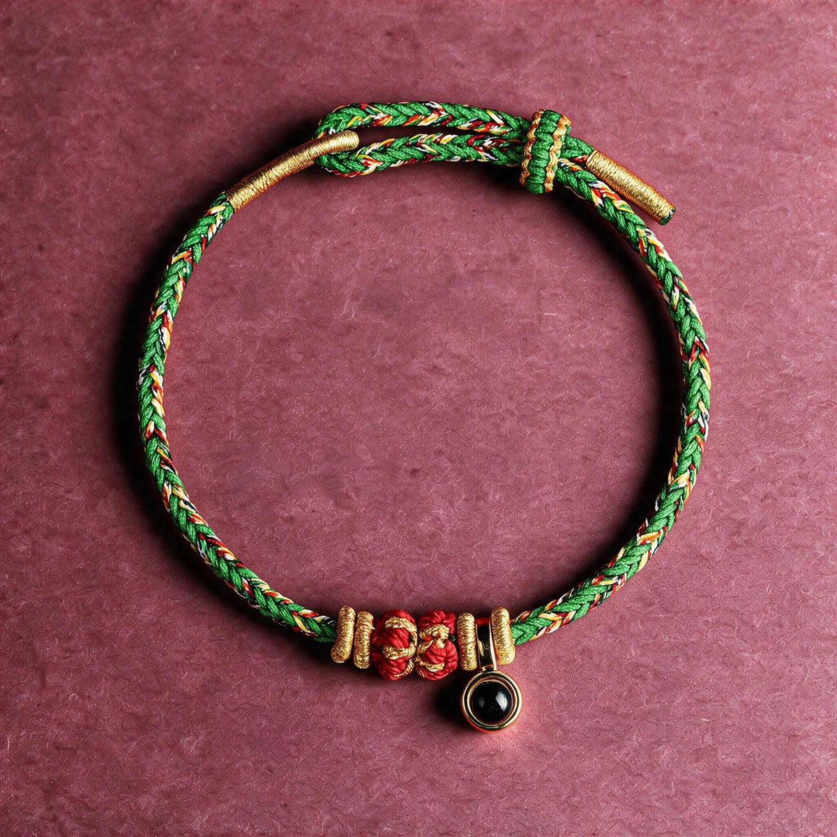 Red String Micro-Carved Chinese Zodiac Guardian Luck Protection Braided Bracelet