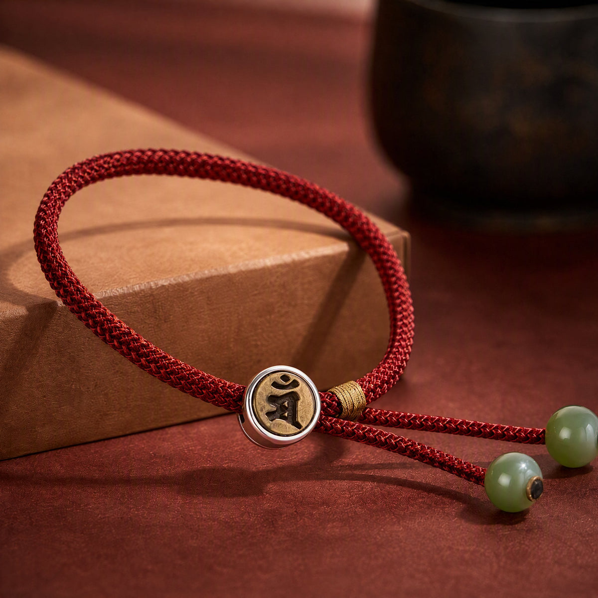 Red String Alloy Natal Buddha Button Chinese Zodiac Guardian Protection Braided Bracelet