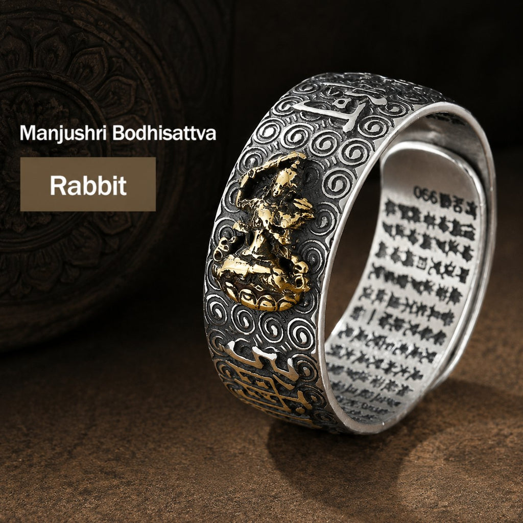 Chinese Zodiac Companion Figure Adjustable Ring