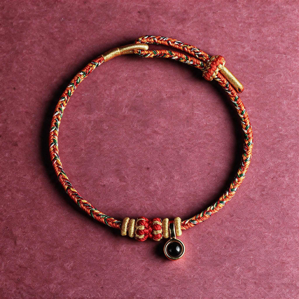 Red String Micro-Carved Chinese Zodiac Guardian Luck Protection Braided Bracelet