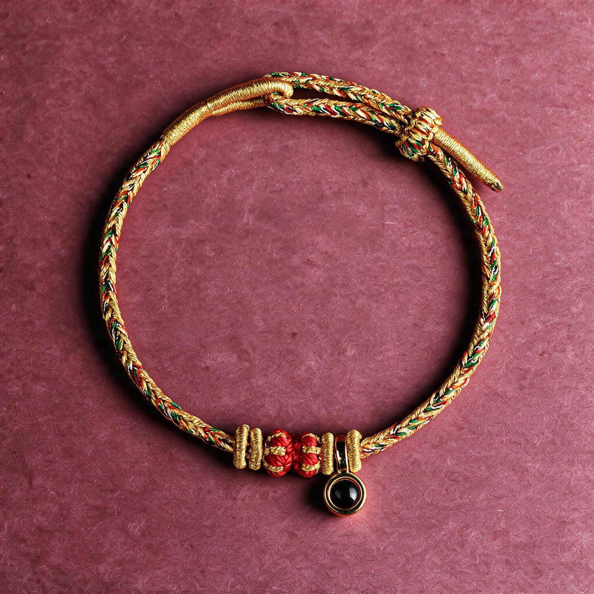 Red String Micro-Carved Chinese Zodiac Guardian Luck Protection Braided Bracelet
