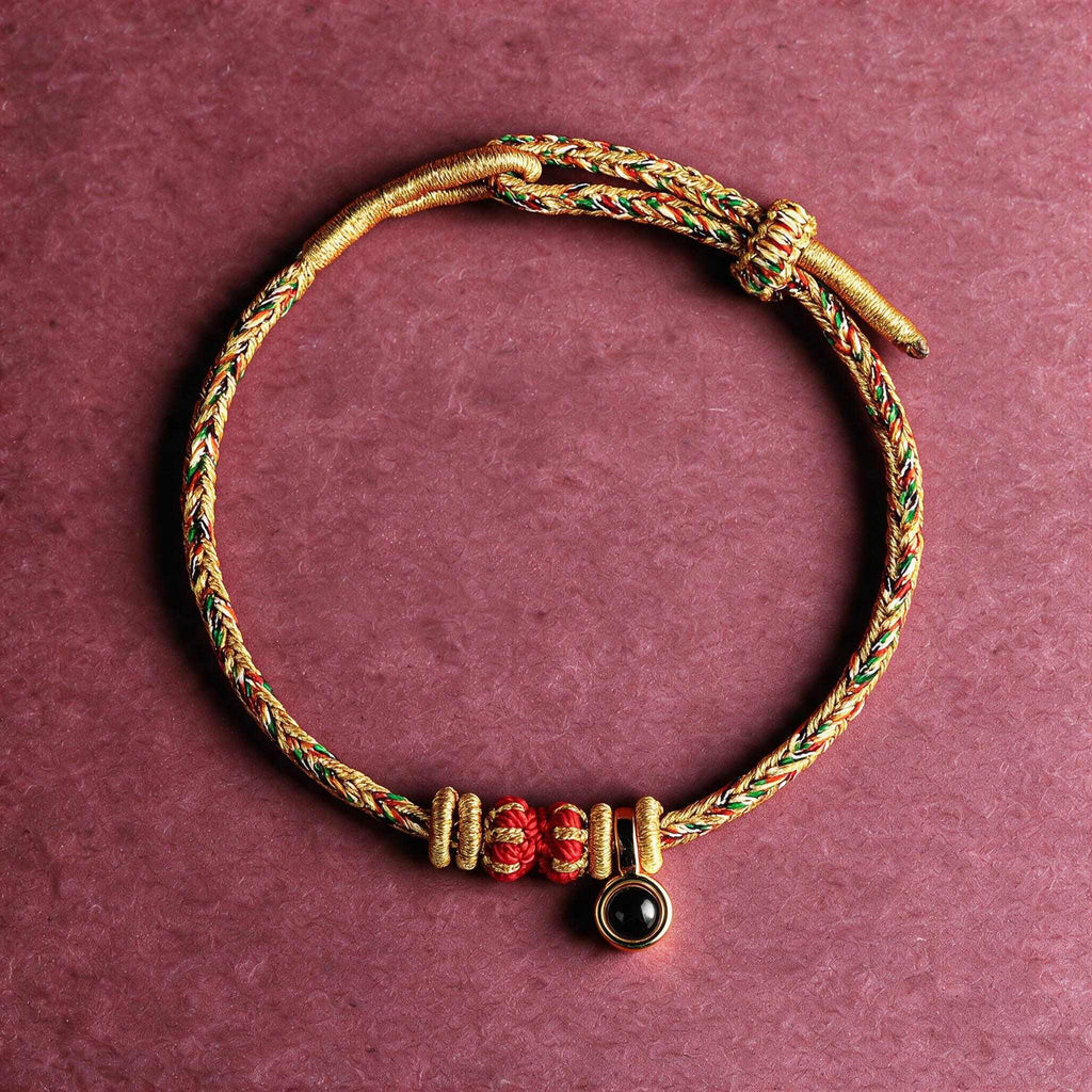 Red String Micro-Carved Chinese Zodiac Guardian Luck Protection Braided Bracelet