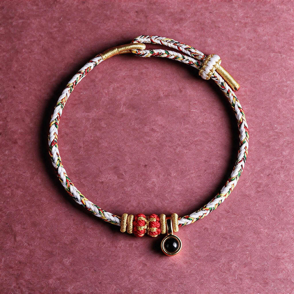 Red String Micro-Carved Chinese Zodiac Guardian Luck Protection Braided Bracelet