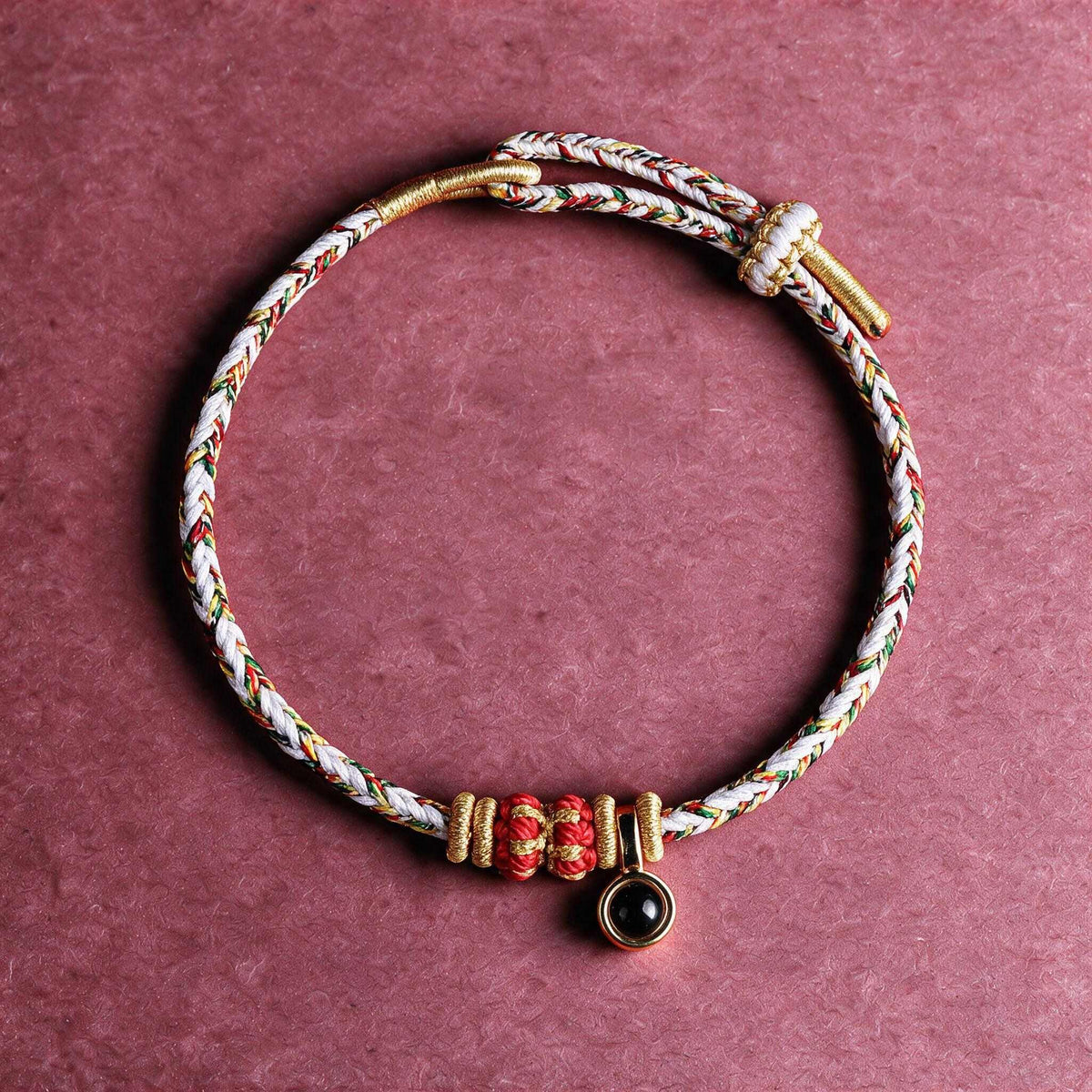 Red String Micro-Carved Chinese Zodiac Guardian Luck Protection Braided Bracelet
