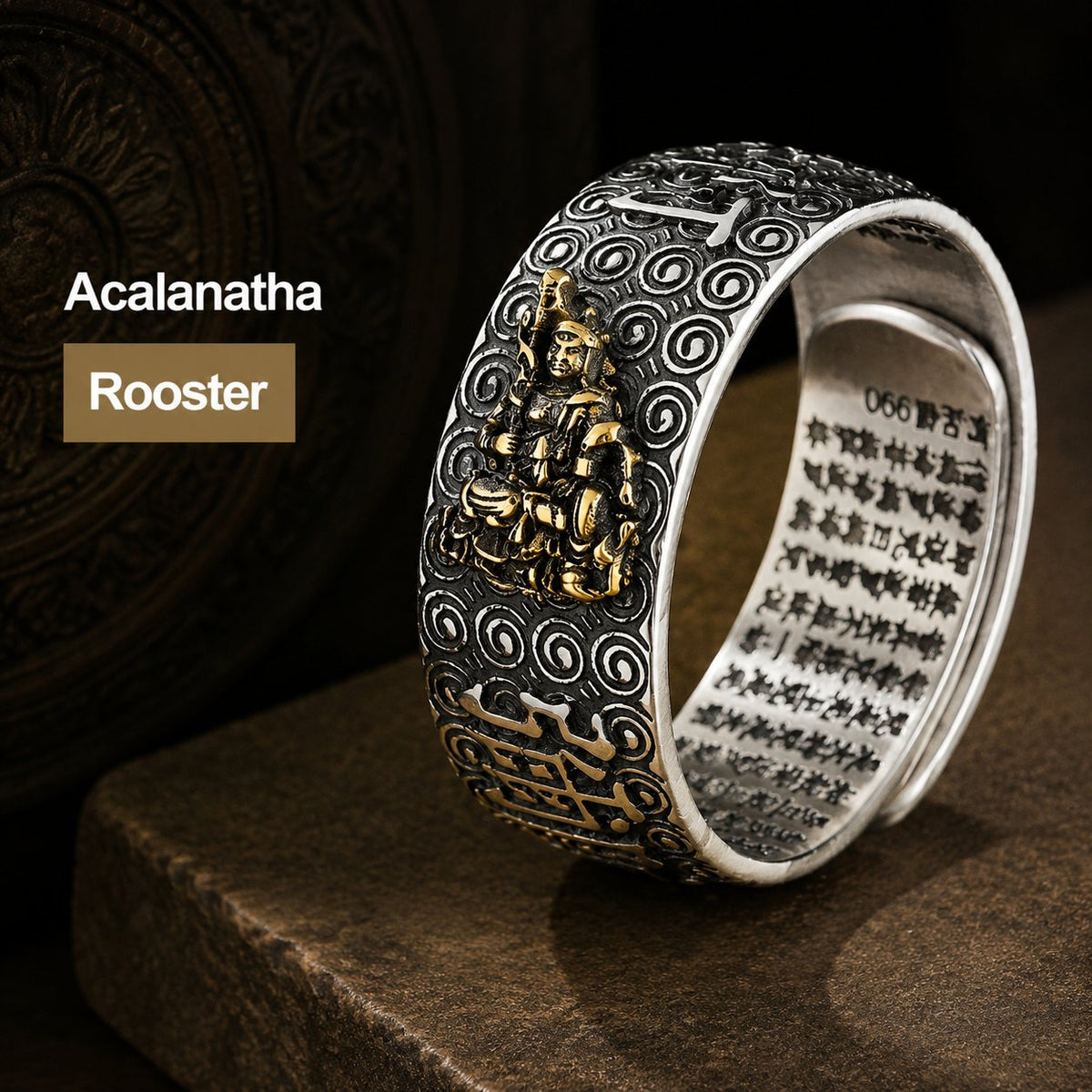 Chinese Zodiac Natal Buddha Blessing Protection Adjustable Ring