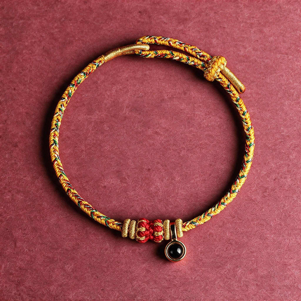 Red String Micro-Carved Chinese Zodiac Guardian Luck Protection Braided Bracelet