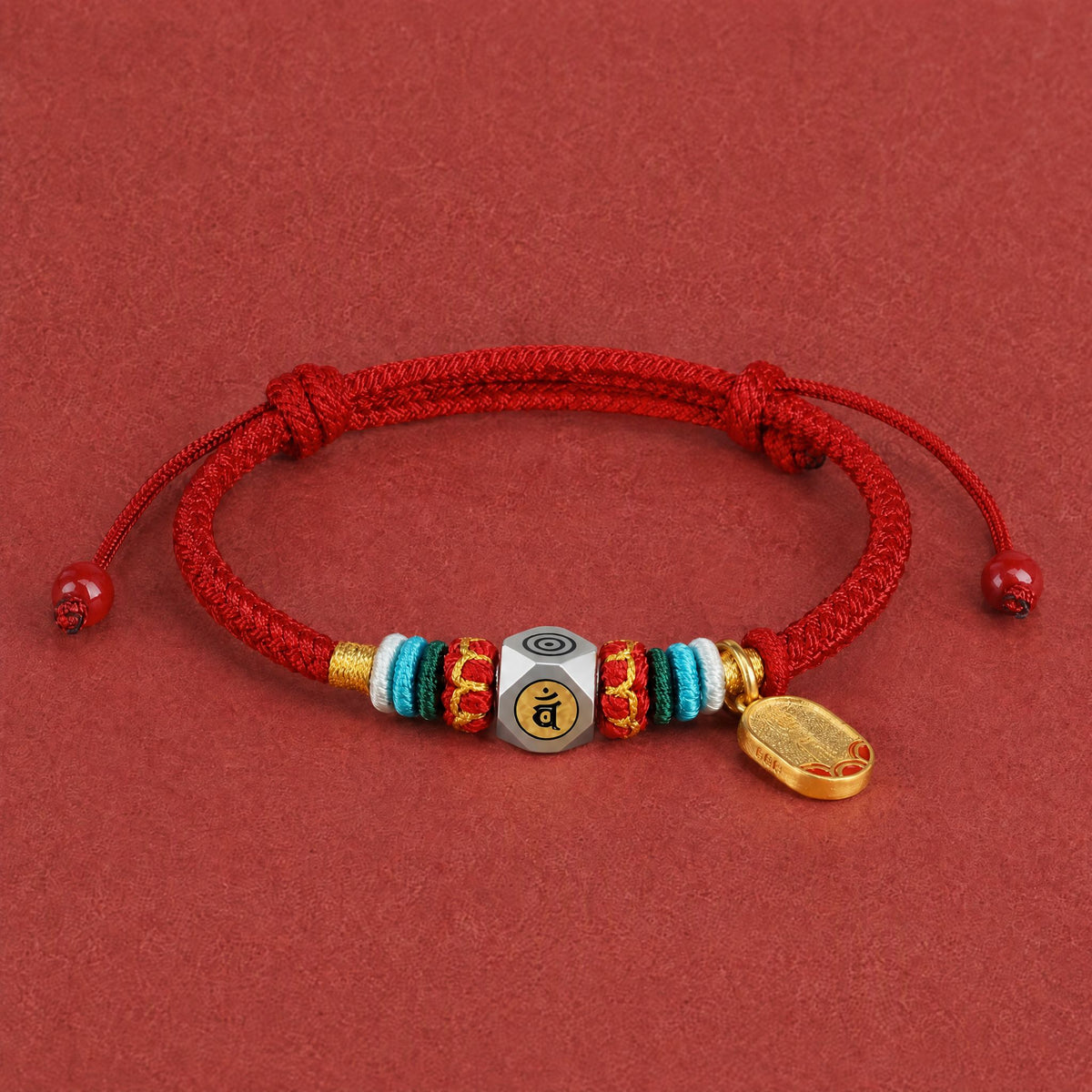 Red String Alloy Chinese Zodiac Guardian Wisdom Protection Braided Bracelet